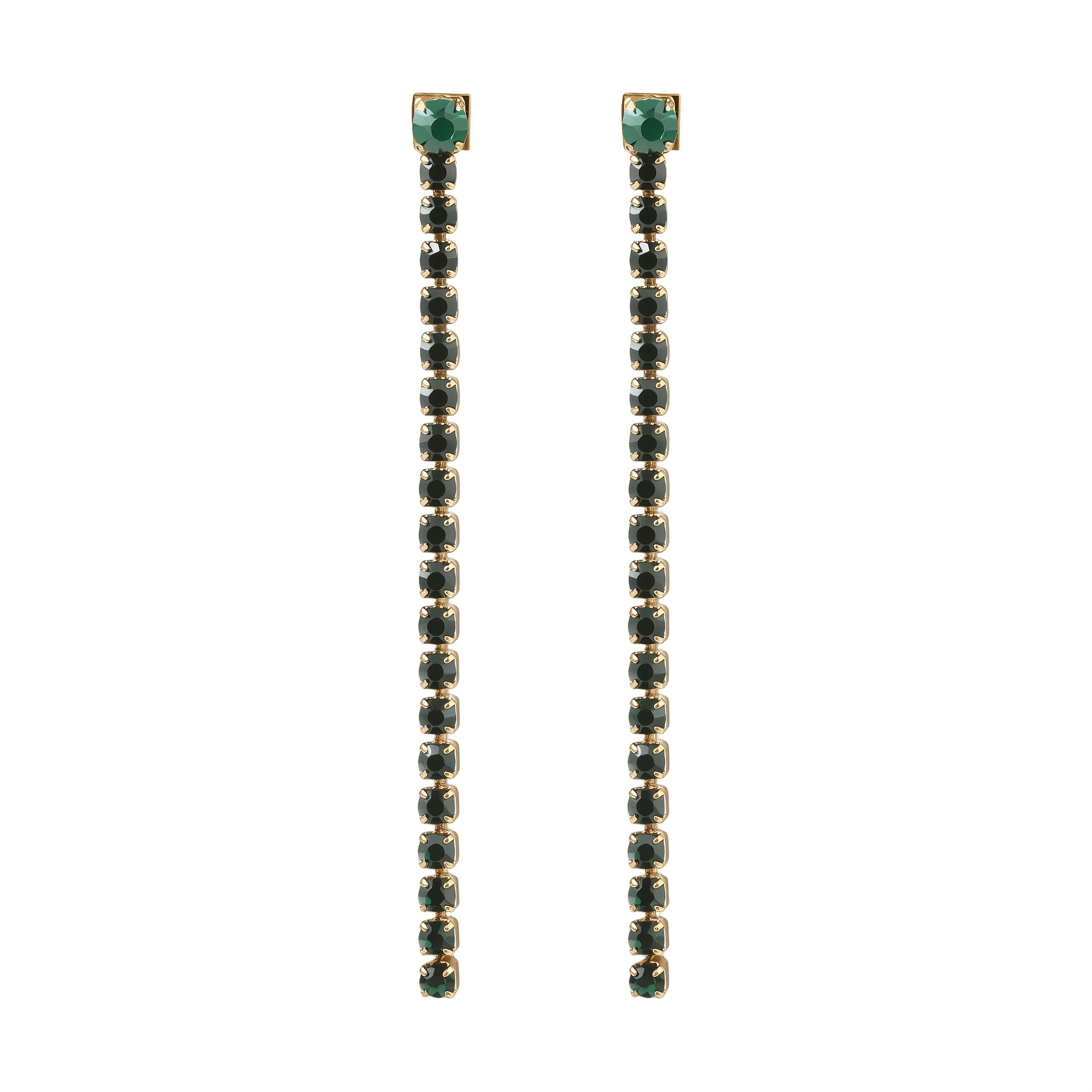 Women's Trendy Long Tassel Zirconia Stud Earrings, 12 Colors Available